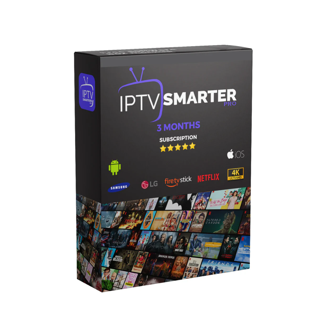 'IPTV Smarters Pro 3-Month Subscription Package - Stream Over 40,000 Channels and VOD Content on Multiple Devices in Full HD'
