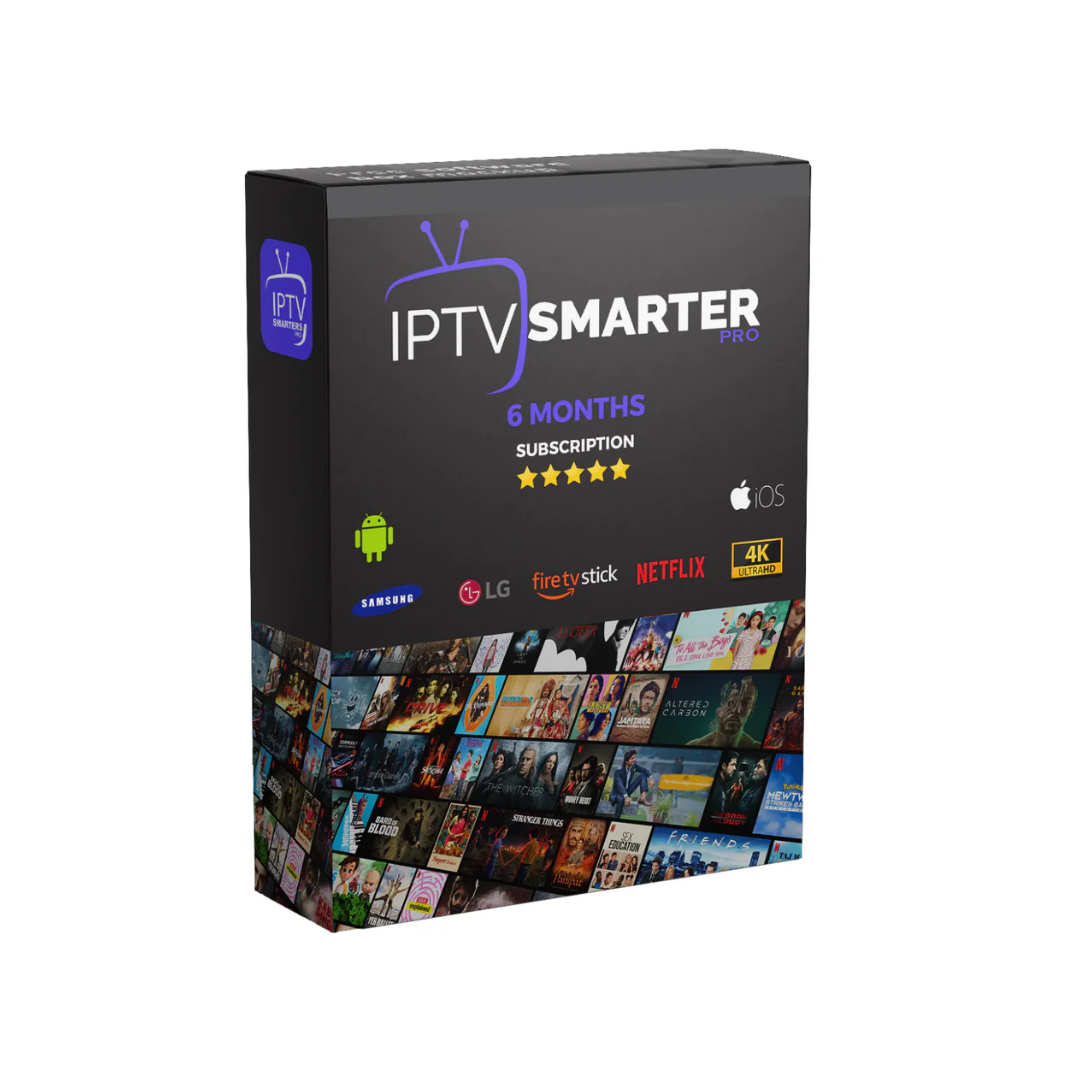 'IPTV Smarters Pro 6-Month Subscription Package - Stream Over 40,000 Channels and VOD Content on Multiple Devices in Full HD'
